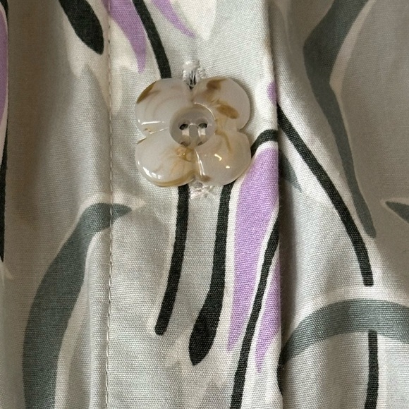 Buru | Floral Long Sleeve Retro Housecoat/Dress, Size XL - Picture 6 of 13